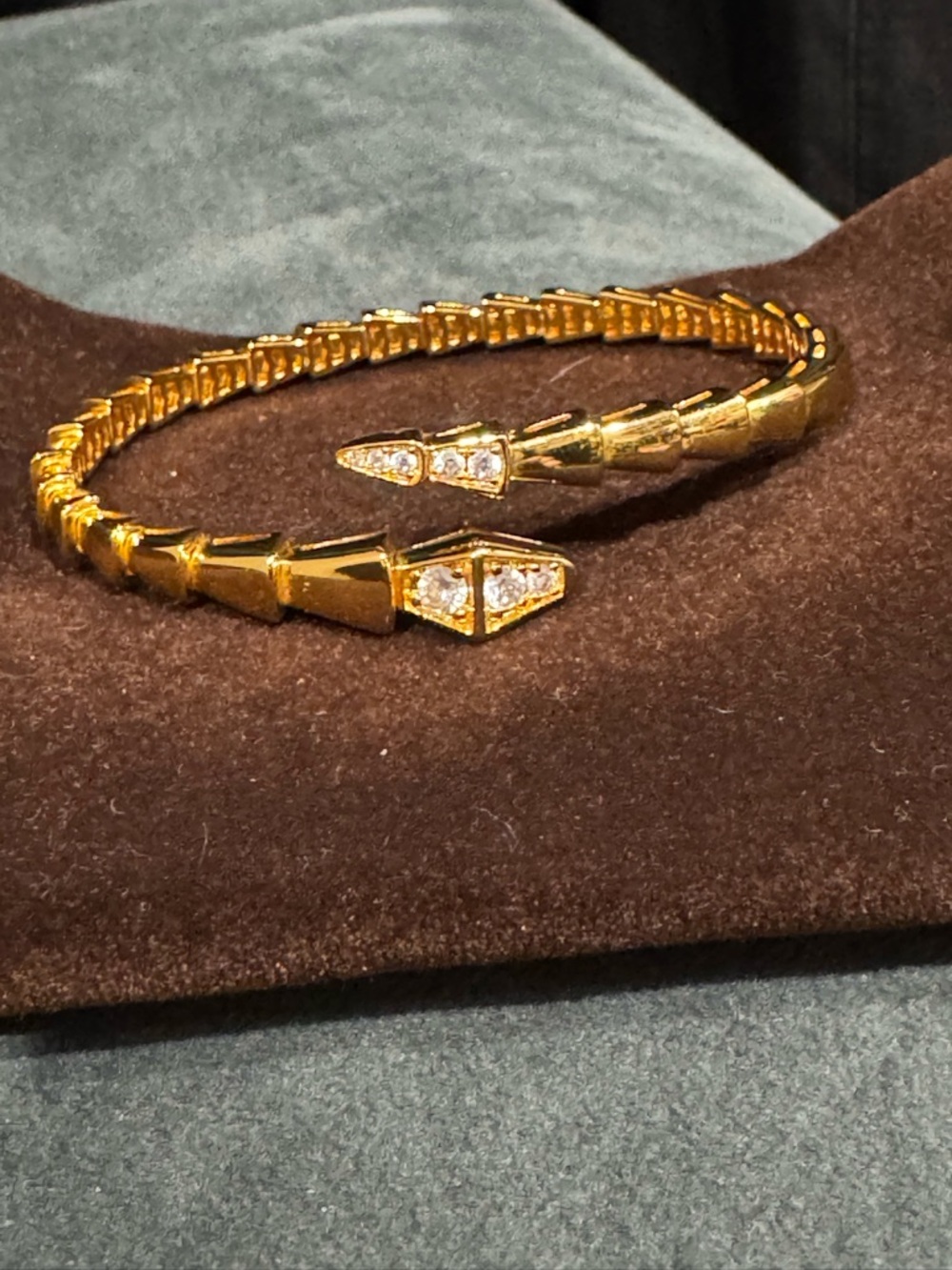 14l plated Gold-Tone Snake Cuff Bracelet with Crystal Accents
Serpenti